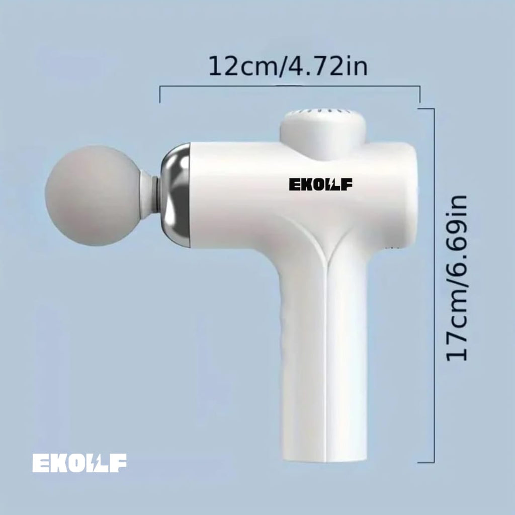 EKOLLF Mini Massage Gun | Portable Deep Tissue Muscle Massager with 4 Massage Heads